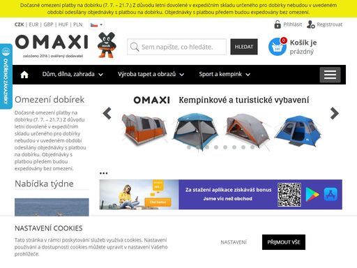objevte široký výběr nábytku, dekorací, bytových doplňků a vybavení pro volný čas. nakupujte pohodlně online na omaxi.cz – výhodné ceny, rychlé doručení a spolehlivá zákaznická podpora.