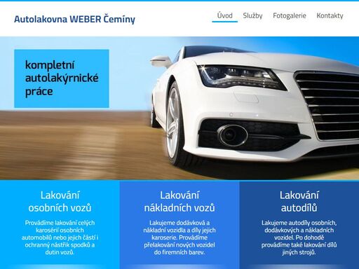 lakování osobních, dodávkových a nákladních automobilů, motocyklů, autodílů, částí zemědělských a jiných strojů a mechanismů. kompletní autolakýrnické práce a drobné autoklempířské opravy.