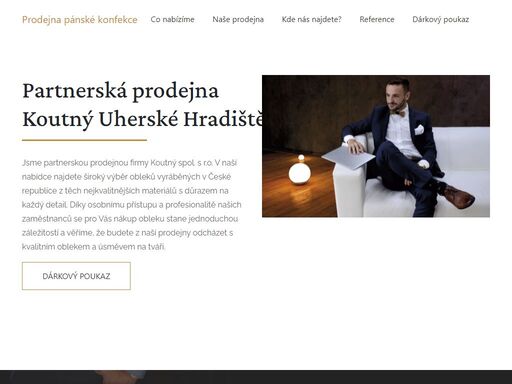 v partnerské prodejně koutný uherské hradiště mezi obleky najdete také široký výběr pánské společenské konfekce od předních výrobců.