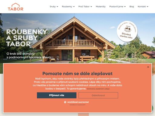 tabor. sruby a roubenky na klíč bez kompromisů. od projektu po zahradu či bazén. bezkonkurenční kvalita materiálů, nejmodernější výroba, individuální přístup.
