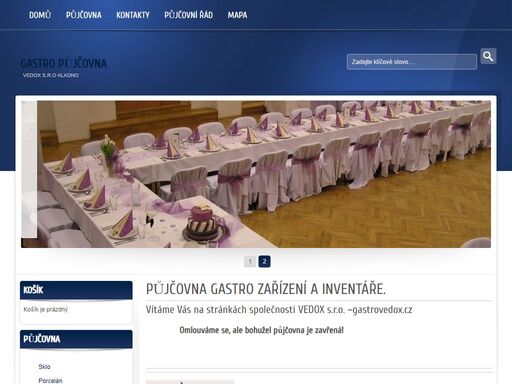 půjčovna gastro-zařízení a inventáře.