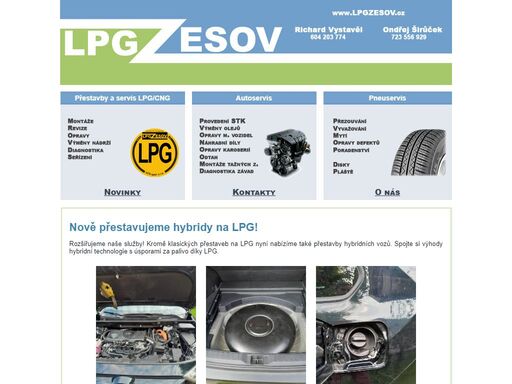 autoservis a pneuservis richard vystavěl, žešov, okres prostějov. montáž a revize lpg, cng a e85.