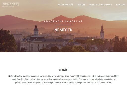 naše advokátní kancelář poskytuje právní služby svým klientům již od roku 1999. snažíme se vždy o individuální přístup.