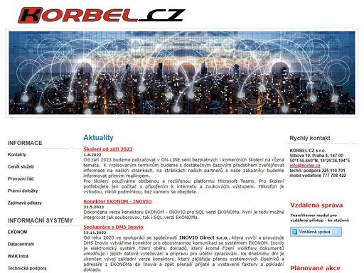 ekonomické informační systémy, správa sítí a vzdálené přístupy