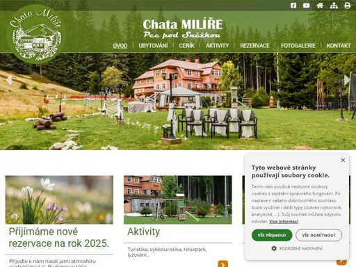 penzion chata milíře - krkonoše, pec pod sněžkou. ubytování v pokojích a apartmánech. restaurace s nabídkou celodenního stravování.