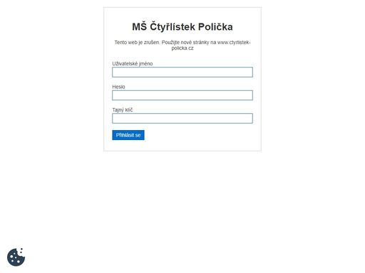 mateřská škola čtyřlístek, polička