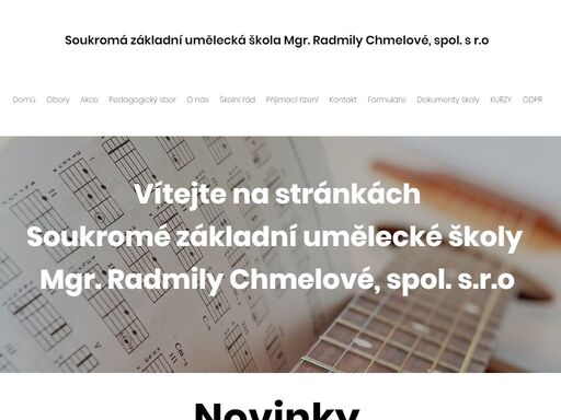 soukromá základní umělecká škola zaměřena na výuku tanečniho, hudebního a výtvarného oboru