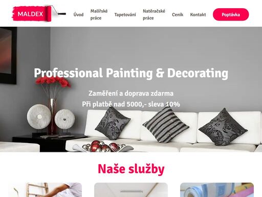 malířství, natěračství, tapetování profesionální malířské a natěračské práce všeho druhu, včetně přípravných prací, zakrývaní a úklidu v ceně. výmalba bytů i domů v brně a okolí