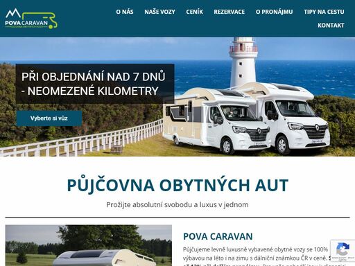 prožijte absolutní svobodu a luxus v jednom půjčujeme levně luxusně vybavené obytné vozy se 100% výbavou na léto i na zimu s dálniční známkou čr v ceně.