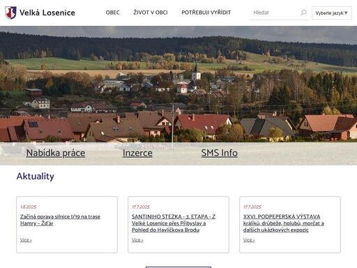 informační web obce velká losenice