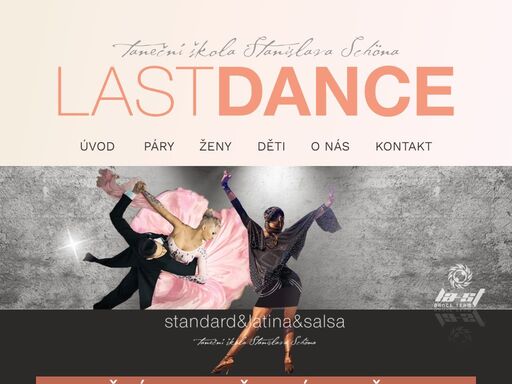 společenské tance pro páry, latina a salsa pro ženy, taneční klub a lekce tancování pro děti a mládež.