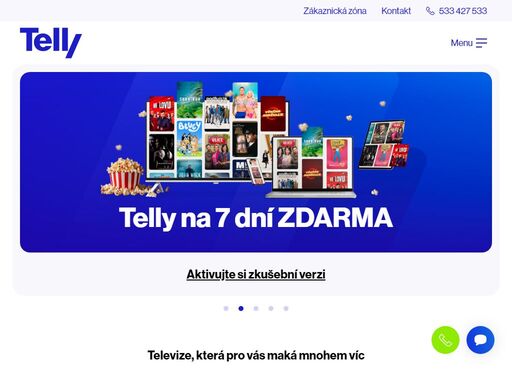 vyberte si z atraktivní nabídky balíčků bez závazků, nebo čerpejte všechny výhody a garantovanou 20 % slevu na 2 roky s telly.