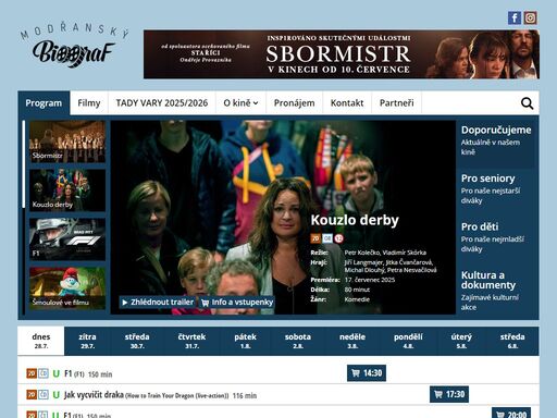 kompletní program, vstupenky online, kontakt a všechny informace o modřanský biograf