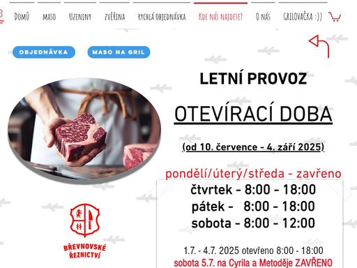 poctivé české řeznictví s masem z českých farem a od českých výrobců. vlastní výroba uzenin, to je břevnovské řeznictví
