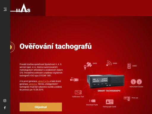 na stránce h. a. s. spol. s r.o. poskytujeme profesionální služby ověřování tachografů. jsme odborníci na kontrolu a kalibraci tachografů pro nákladní vozidla a autobusy. s naším zkušeným týmem a certifikovaným zařízením zajistíme přesnost a spolehlivost vašich tachografů. 