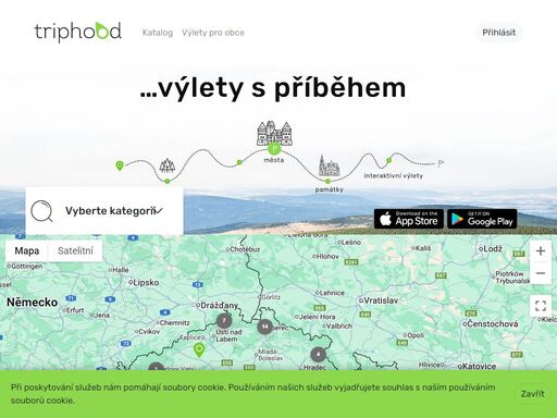 vyrazte s rodinou či přáteli na výlet s aplikací triphood, kde můžete vybírat ze stovek různých výletů.