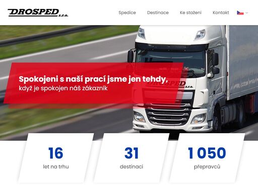 drosped s.r.o zajišťuje mezinárodní spedici a přepravu nákladů. 