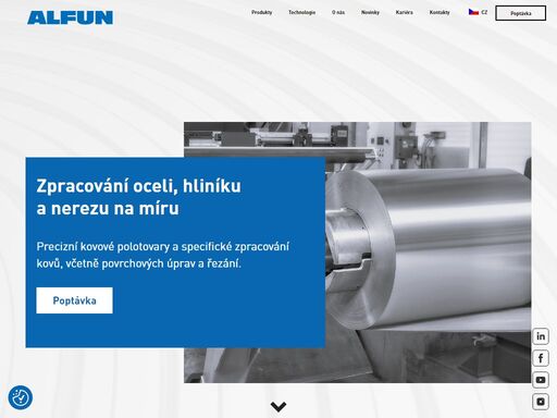 zpracování oceli, hliníku a nerezu na míru. precizní kovové polotovary a specifické zpracování kovů, včetně povrchových úprav a řezání.