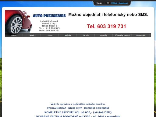 prodej pneu a alukol
