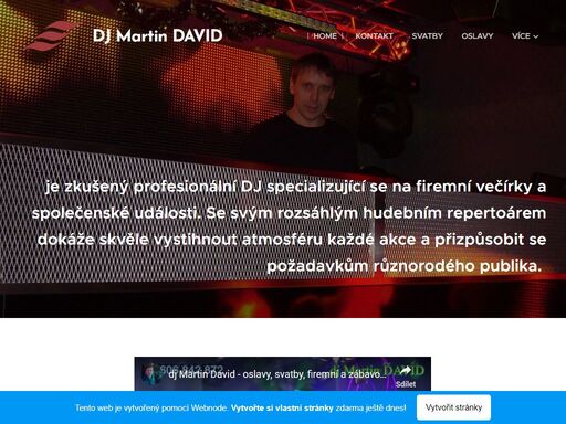 pozvěte si dj na svatbu, oslavu ale i na větší akce typu zábava. kdekoli ...