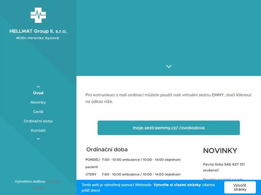 pro komunikaci s naší ordinací můžete použít naši virtuální sestru emmy, stačí kliknout na odkaz níže.