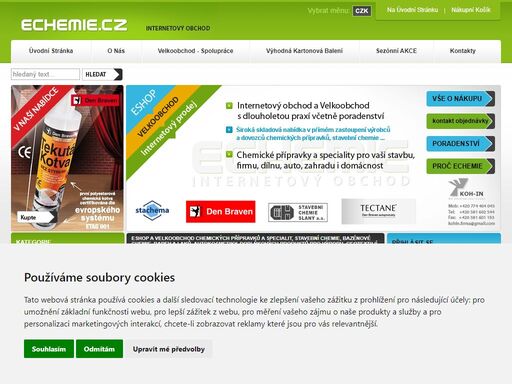 velkoobchodní zastoupení společnosti stachema a stavební chemie slaný