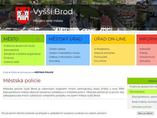 výkonný orgán místní samosprávy zabezpečující záležitosti veřejného pořádku na území města.