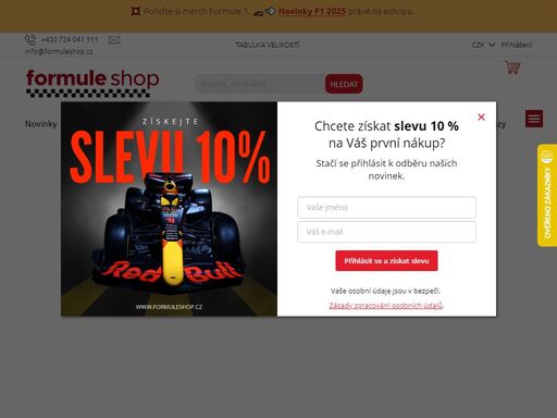 pořiďte si merch formule 1 a ukažte, komu fandíte. obrovský výběr z více než 3000 produktů pro všechny fanoušky. staňte se součástí světa formule 1.