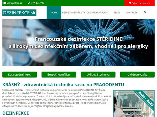 dezinfekce řady stéridine dovážíme z francie. trpíte nejrůznějšími alergiemi a jinými reakcemi? doporučujeme vám kvalitní dezinfekce pro citlivé jedince.