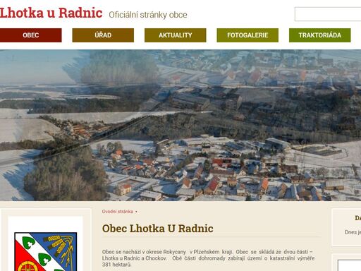 oficiální stránky obce lhotka u radnic