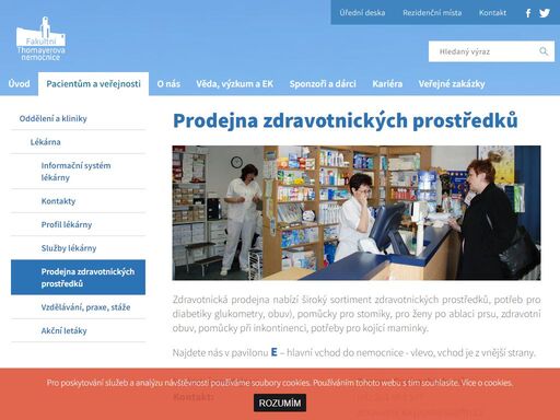 prodejna zdravotnických prostředků.