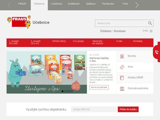 nakladatelství fraus vám dodává moderní tištěné a elektronické učebnice pro základní, střední a jazykové školy, slovníky a pedagogickou literaturu.