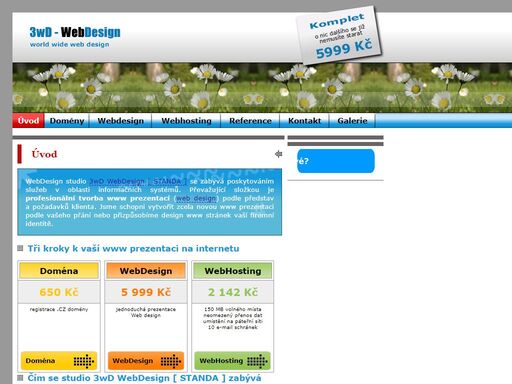 3wd webdesign [standa] - world wide web design :: domény - webdesign - webhosting