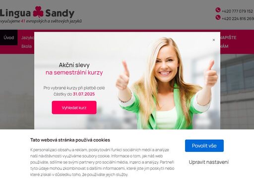 lingua sandy, jazyková škola s tradicí. výuka jazyků moderními metodami, efektivní jazykové kurzy. aktuální nabídka jazykové školy.