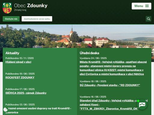 obec zdounky se nachází v okrese kroměříž ve zlínském kraji.