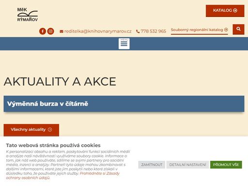 v městské knihovně rýmařov vám poskytujeme profesionální knihovnické a informační služby.