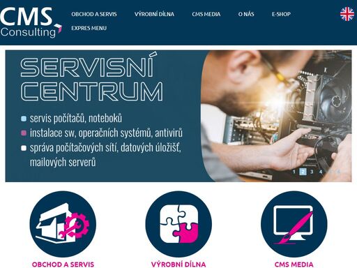 firma cms se specializuje na připojení k internetu, zabezpečovací systémy, elektroinstalace všeho druhu. nabízíme široký sortiment kancelářské a výpočetní techniky.