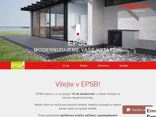epsb - modernizace vytápění. nabízíme osobitý přístup, prefesionalitu a garanci ceny, kvality, termínu realizace a záručního i pozáručního servisu.