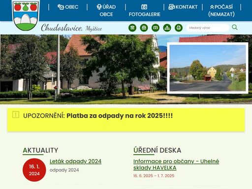 oficiální stránky obce chudoslavice