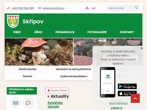 oficiální stránky obce skřípov