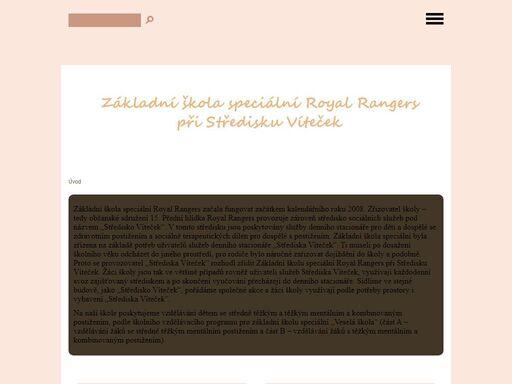 základní škola speciální royal rangers při středisku víteček