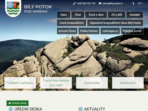 oficiální stránku obce bílý potok