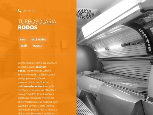 naše turbosolária rodos v létě prodlouží opálení z dovolené a na podzim zaženou deprese.