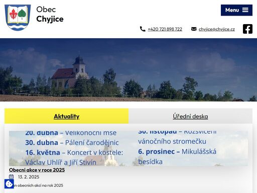 chyjice je protáhlá obec v mělkém údolí, dlouhá téměř 2,5 km, široká na některých místech jen 100 m. nachází se 11 km jihozápadně od jičína.