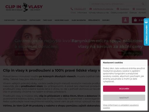 clip in vlasy k prodloužení - 100% pravé lidské vlasy v remy kvalitě