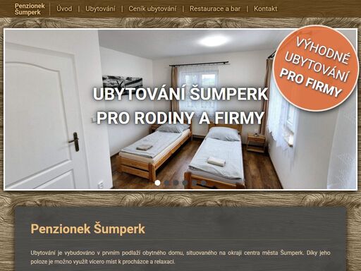 ubytování v šumperku v podhůří hrubého jeseníku pro firmy i jednotlivce se spousta možností pro příjemné využítí volného času.