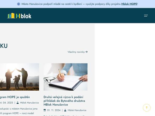 objevte moderní a dostupné družstevní bydlení v hanušovicích. projekt hblok nabízí více než 100 bytů v klidné lokalitě obklopené přírodou jeseníků.