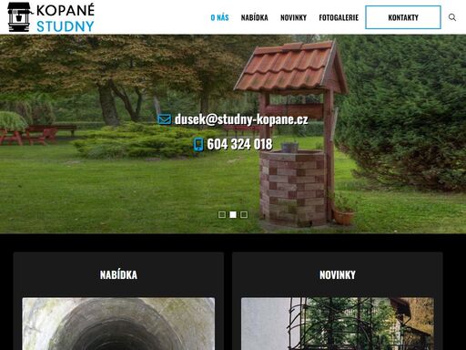 hloubění, kopání, dezinfekce, opravy, rekonstrukce, čištění studny, montáž, demontáž čerpadel