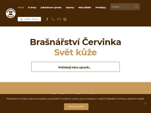 výroba a oprava kožených výrobků (batohy, kabelky, aktovky, opasky), prodejna kožené a zdravotní obuvi
