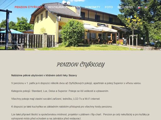 ubytování s restaurací v okrese benešov u prahy. klid a krásná příroda u řeky sázavy, nedaleko prahy. ceny od 390 kč